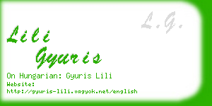 lili gyuris business card